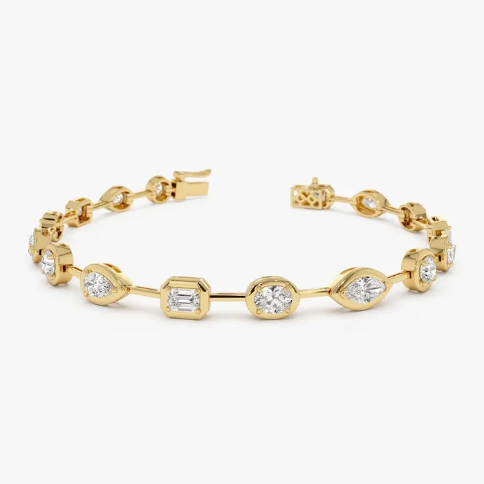 3.25 ctw 14k Mixed Cut Lab Grown Diamond Bar Bracelet – Kimberly