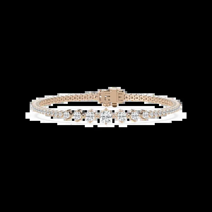 3 ³⁄₄ ctw Round Lab Grown Diamond Graduated Tennis Bracelet – 7 Inches