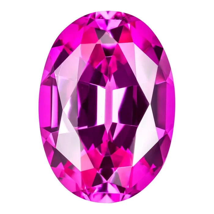 3.95 Carat Oval Cut Lab-Created Pink Sapphire
