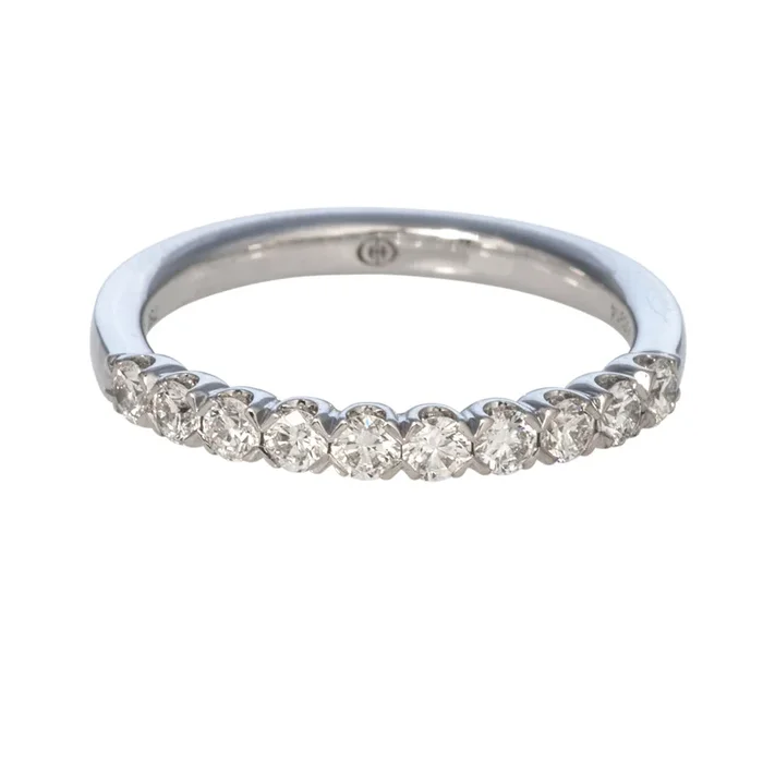 .4ctw Round Diamond 18K White Gold Halfway Band