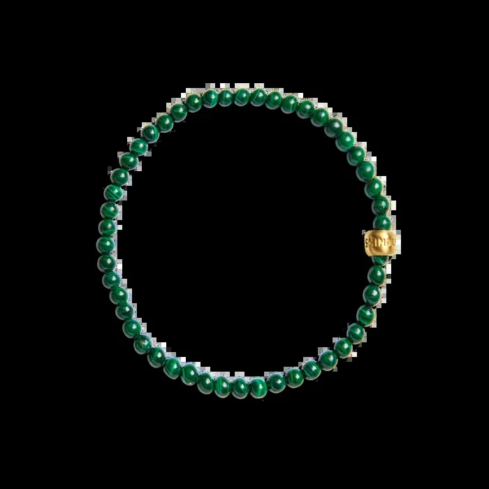 4mm Beaded Bracelet Malachite