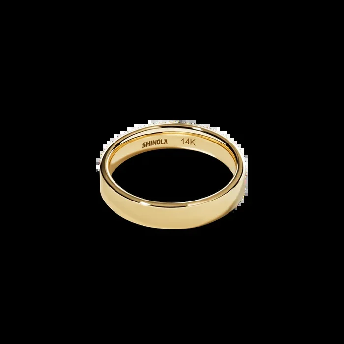 4mm Flat Yellow Gold Band