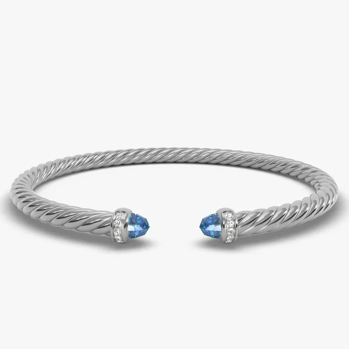 4MM MODERN CABLE FLEX BRACELET BT DI SIL