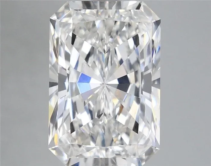 5.24 Carat Radiant Shaped, Ideal Cut, F Color, VVS2 Clarity, IGI Certified Lab Grown Diamond