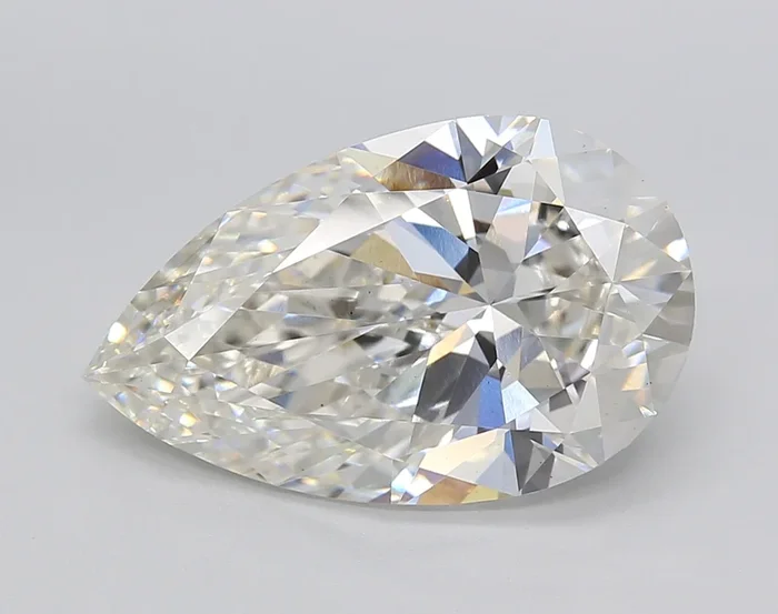 5.25 Carat Pear Shaped, Ideal Cut, G Color, VS1 Clarity, IGI Certified Lab Grown Diamond
