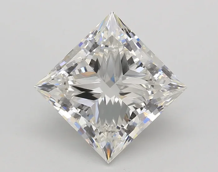 5.34 Carat Princess Shaped, Ideal Cut, G Color, VS1 Clarity, IGI Certified Lab Grown Diamond