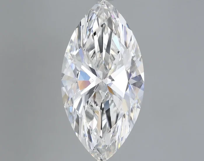5.36 Carat Marquise Shaped, Ideal Cut, E Color, VS2 Clarity, IGI Certified Lab Grown Diamond