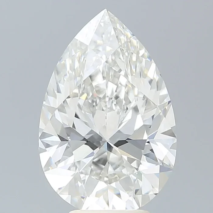 5.36 Carat Pear Shaped, Very Good Cut, G Color, VS1 Clarity, IGI Certified Lab Grown Diamond