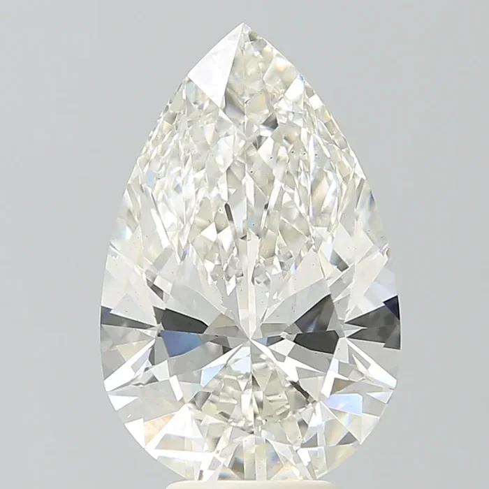 5.37 Carat Pear Shaped, Very Good Cut, G Color, VS2 Clarity, IGI Certified Lab Grown Diamond