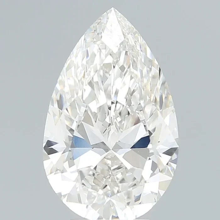 5.41 Carat Pear Shaped, Very Good Cut, G Color, VS2 Clarity, IGI Certified Lab Grown Diamond