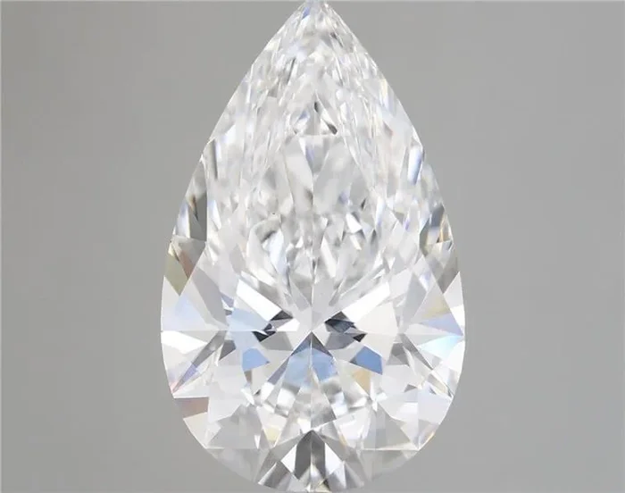 5.63 Carat Pear Shaped, Excellent Cut, E Color, VS1 Clarity, IGI Certified Lab Grown Diamond