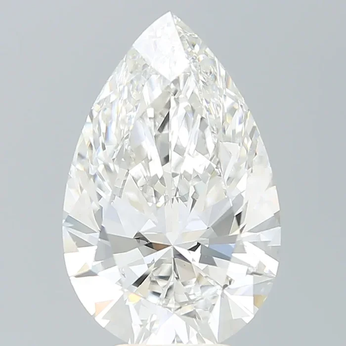 5.65 Carat Pear Shaped, Ideal Cut, F Color, VS1 Clarity, IGI Certified Lab Grown Diamond