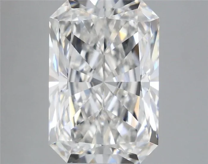5.67 Carat Radiant Shaped, Ideal Cut, F Color, VVS2 Clarity, IGI Certified Lab Grown Diamond