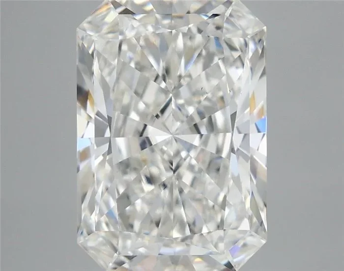 5.85 Carat Radiant Shaped, Ideal Cut, F Color, VS1 Clarity, IGI Certified Lab Grown Diamond