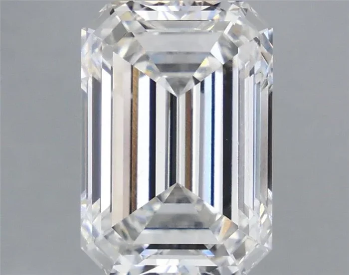 5.95 Carat Emerald Shaped, Ideal Cut, F Color, VVS2 Clarity, IGI Certified Lab Grown Diamond