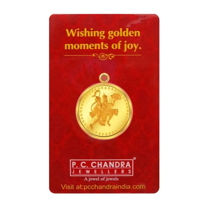 5 Gm Lord Hanuman Coin Pendant