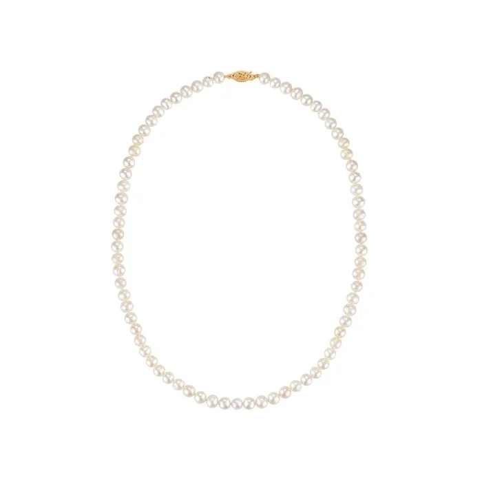 5MM Pearl Strand 18-inch Necklace in 14KT Yellow Gold