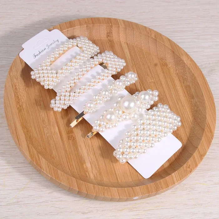 5Pcs/Set Pearl Hair Clip for Women Elegant Sweet Fashion Pearl Hair Pins Barrette Stick Hair Pin Hair Clips Hair Jewelry