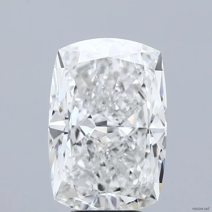 6.09 Carat Cushion Shaped, Excellent Cut, E Color, VVS2 Clarity, IGI Certified Lab Grown Diamond