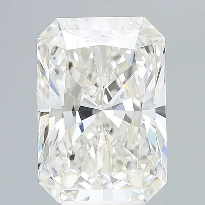 6.34 Carat Radiant Shaped, Very Good Cut, F Color, VVS2 Clarity, IGI Certified Lab Grown Diamond
