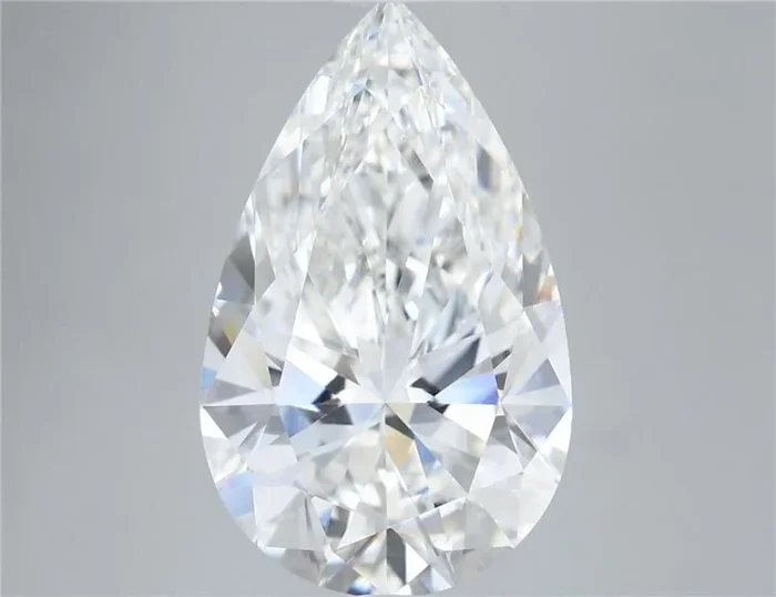 6.59 Carat Pear Shaped, Ideal Cut, F Color, VS1 Clarity, IGI Certified Lab Grown Diamond
