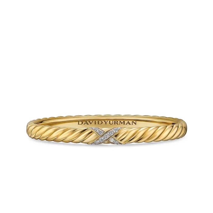 6mm Sculpted Cable X Center Station Bracelet 0.30