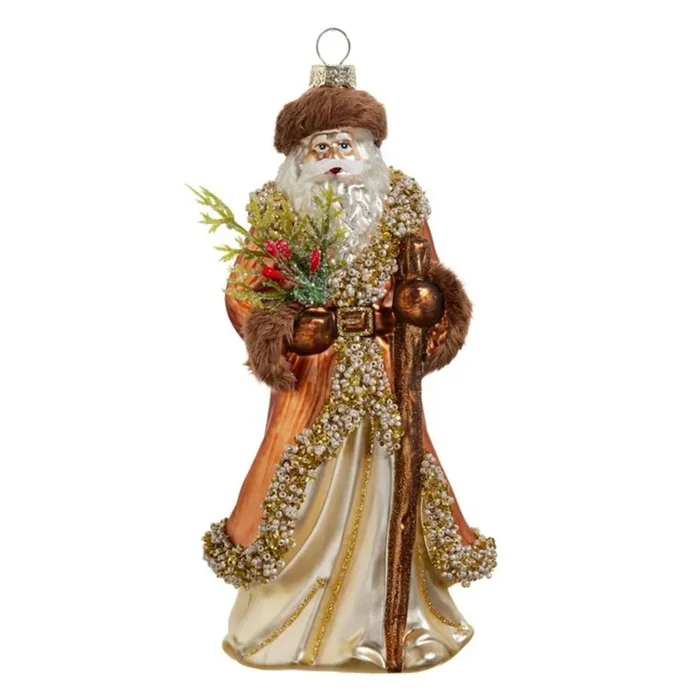 8″ Mountain Santa Ornament