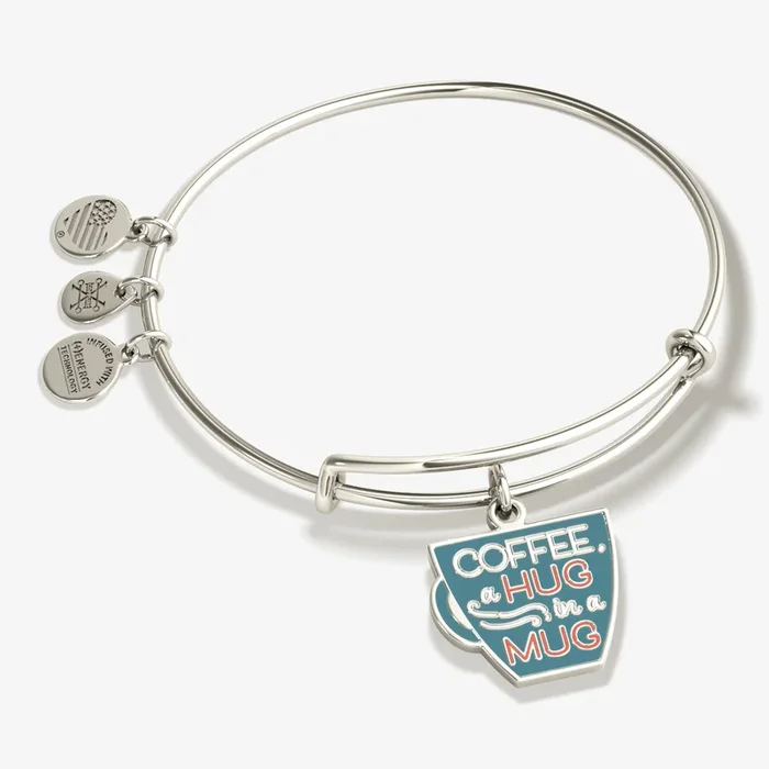 ‘A Hug In A Mug’ Coffee Charm Bangle