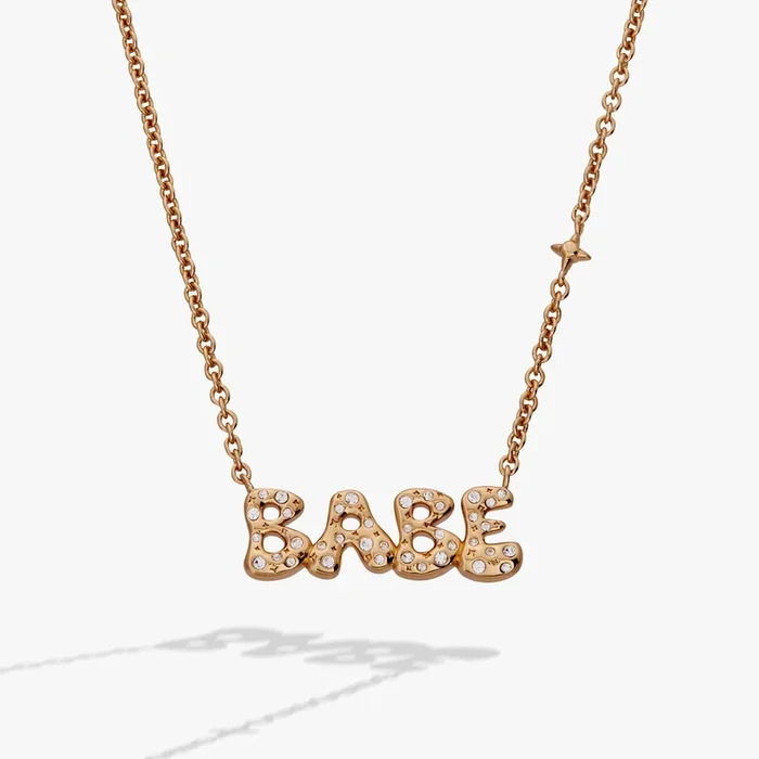 ‘Babe’ Bubble Crystal Pendant Necklace