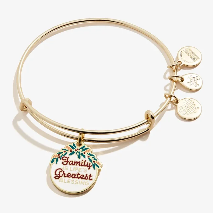 ‘Family is Life’s Greatest Blessing’ Charm Bangle