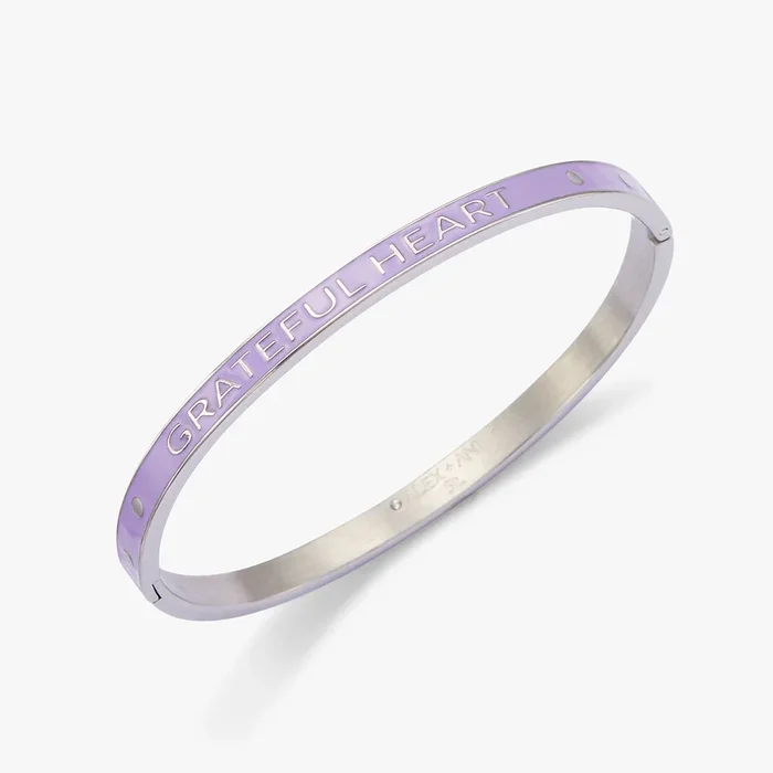 ‘Grateful Heart, Abundant Life’ Hinge Bangle