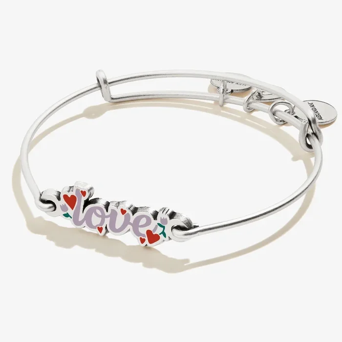 ‘Love’ Inline Charm Bangle