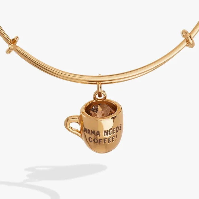 ‘Mama Needs Coffee’ Mug Charm Bangle