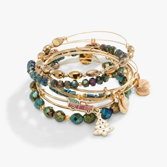 ‘Merry Everything’ Charm Bangle, Set of 6