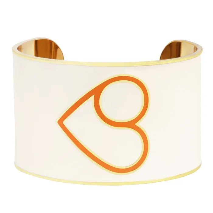 “Coup de Coeur” Cuff Bracelet – Tonic Orange