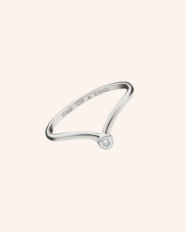 “One of a Kind” Sapphire Poesy Stackable Ring
