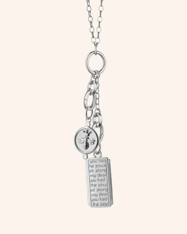 “Queen Bee” and “Dorothy” Sterling Silver Chain Necklace