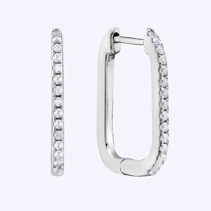 “Squoval” Diamond Hoops
