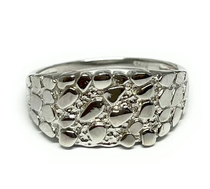 .925 Silver CLASSIC SQUARE NUGGET RING