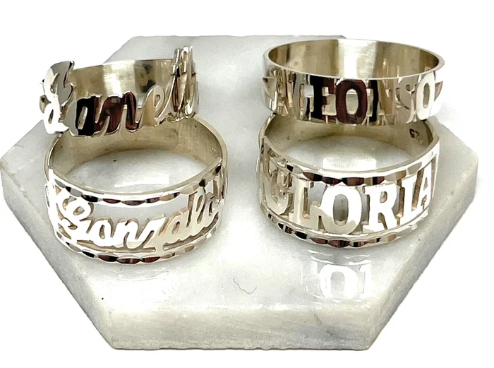 .925 Silver CUSTOMIZED Name Ring