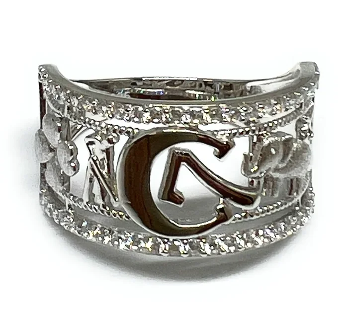 .925 Silver Lucky Symbols CZ Ring