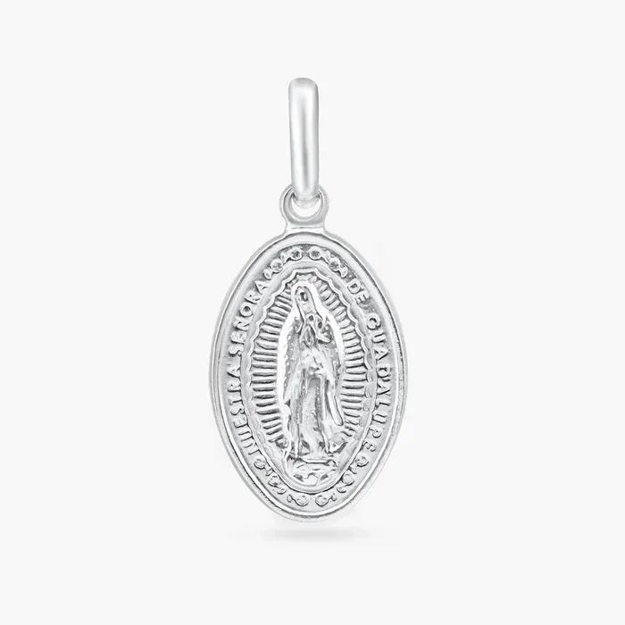 925 Sterling Silver Anti-Tarnish Engravable Guadalupe Pendant – ARP00054