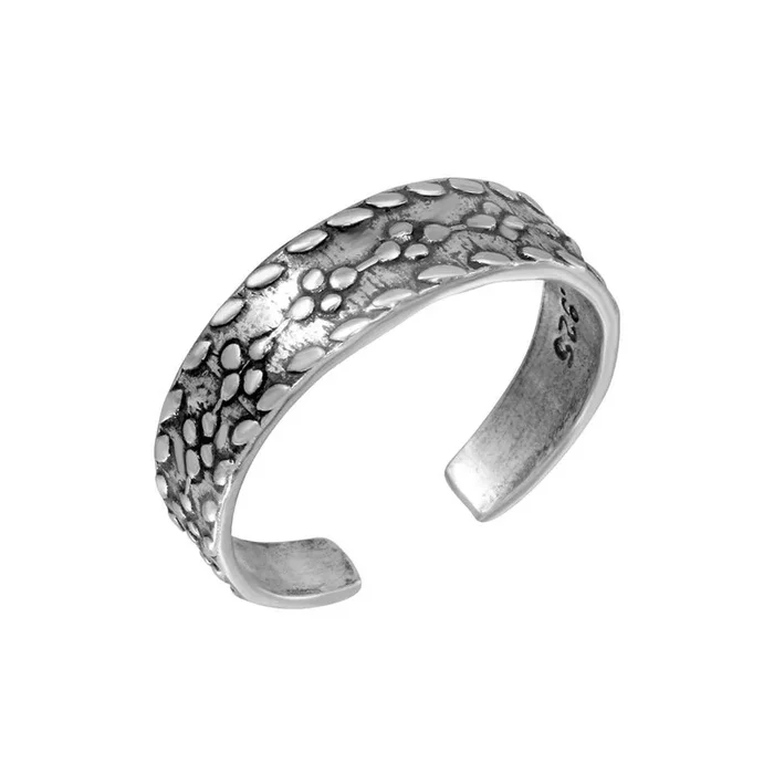 925 Sterling Silver Flower Link Design Toe Ring – TR250-A
