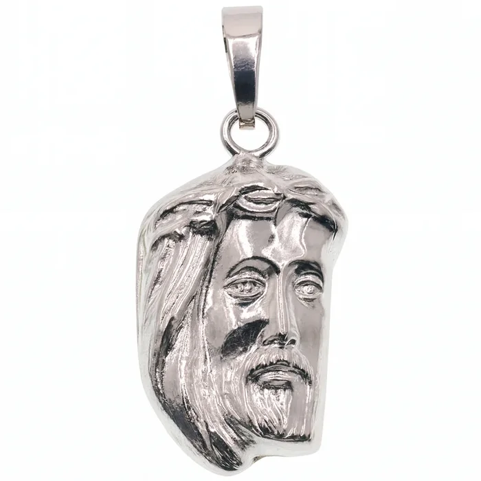 925 Sterling Silver High Polished Jesus Christ 11.5mm x 16mm Pendant – SPP00072