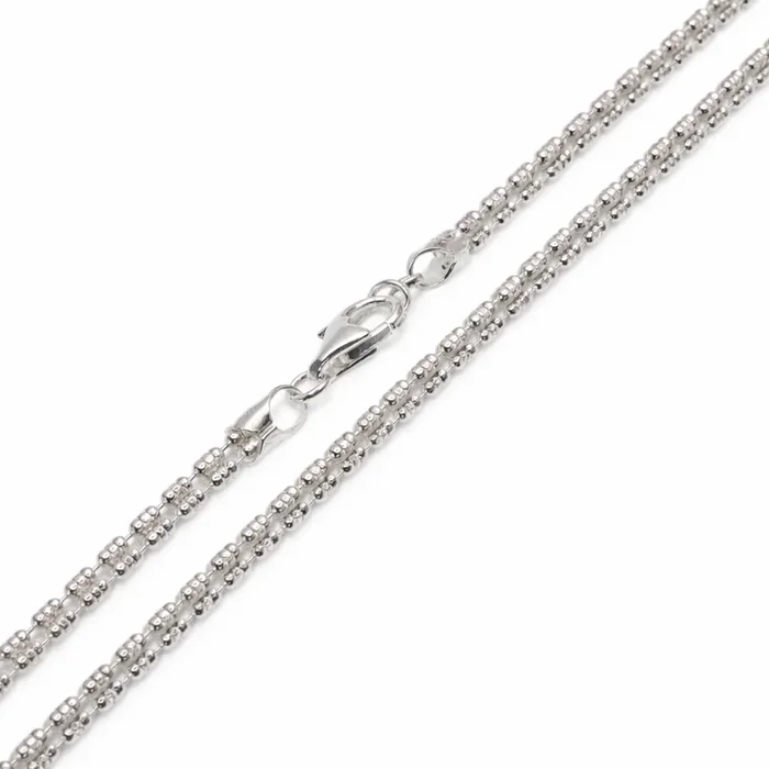 925 Sterling Silver Ice 3 Sided Diamond Cut 180 3.6mm Chain or Bracelet – CH841