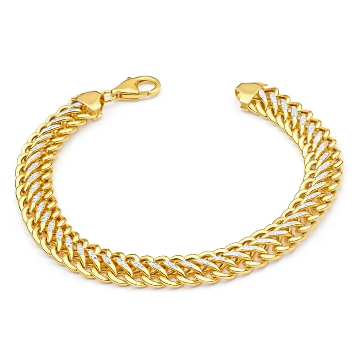 9ct Yellow Gold & White Gold Fancy Bracelet