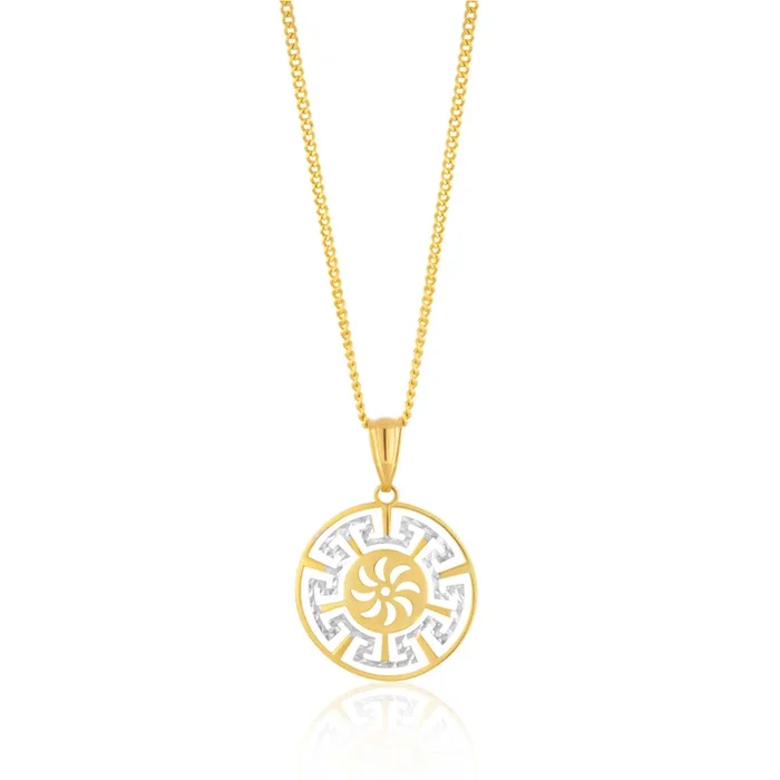 9ct Yellow Gold Filled Small Greek Key Pendant