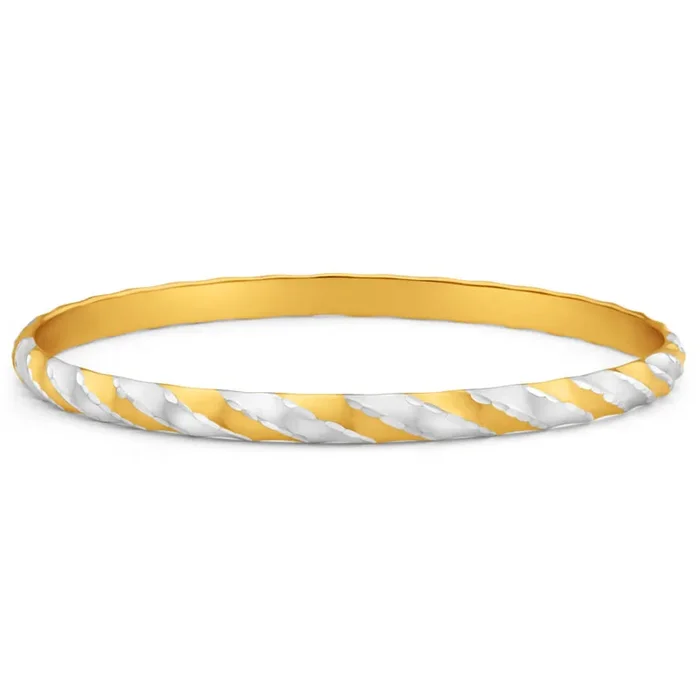 9ct Yellow Gold Silver Filled Golf Bangle