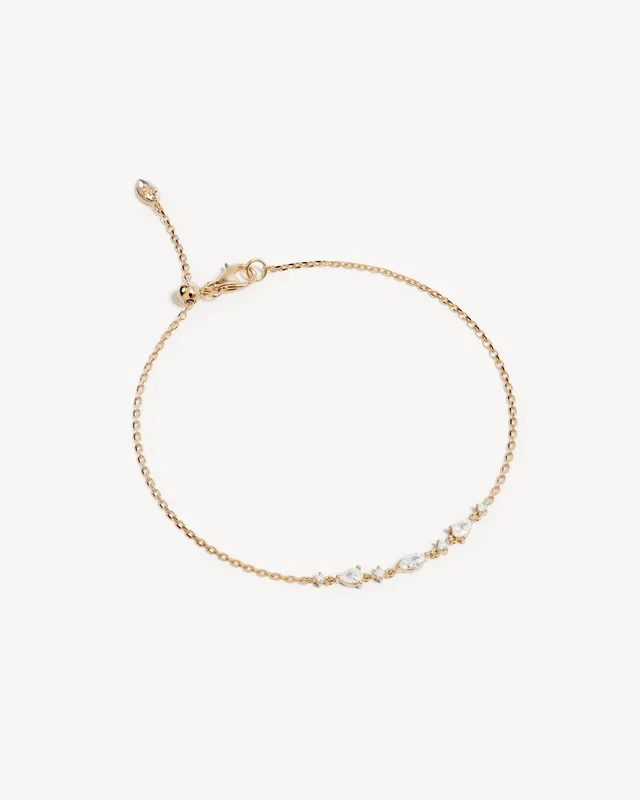9k Solid Gold Silent Bloom 0.3ct Lab-Grown Diamond Bracelet