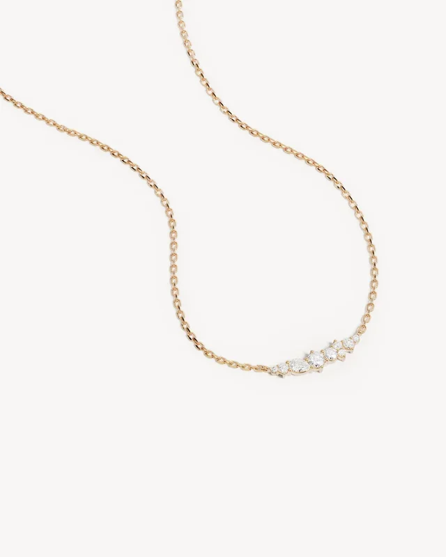 9k Solid Gold Sunkissed Stillness 0.3ct Lab-Grown Diamond Necklace